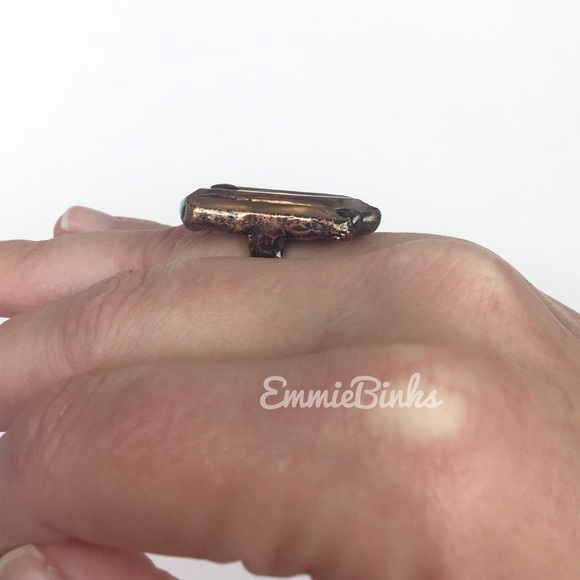 New Madagascar Quartz Vertical Tower / Crystal Point Statement Ring - Shield - Picture 5 of 15